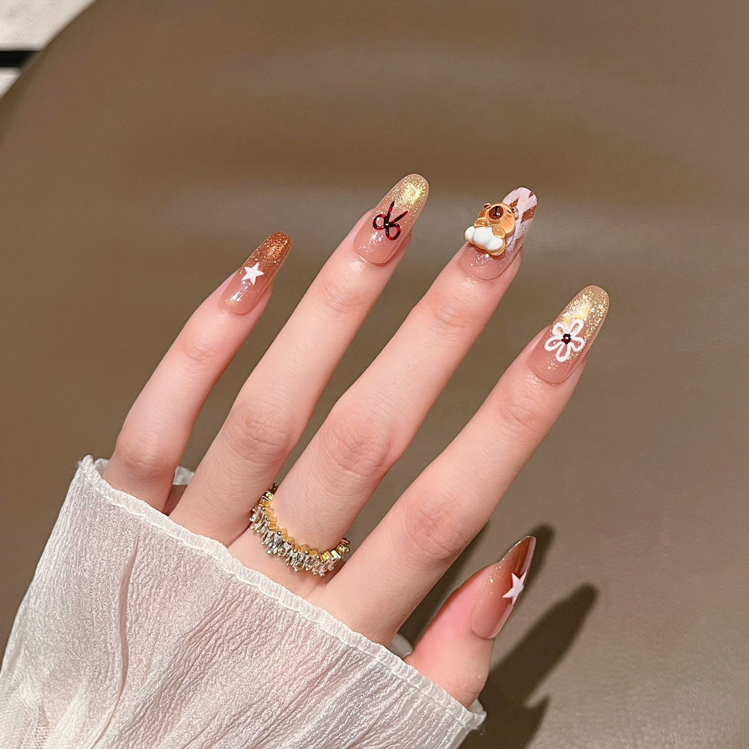 Artistic Nail Design with Decorative Elements Bowlift