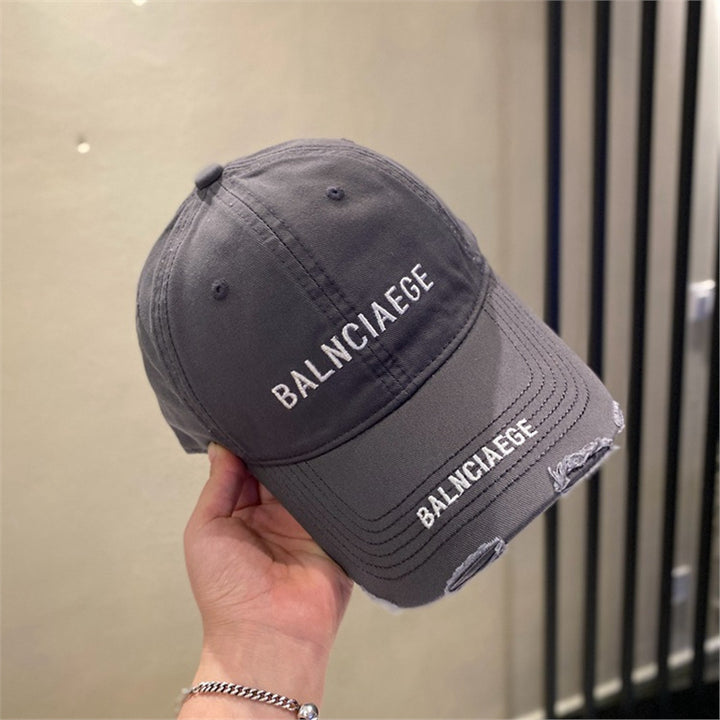 Men's Distressed Adjustable Baseball Cap Bowlift