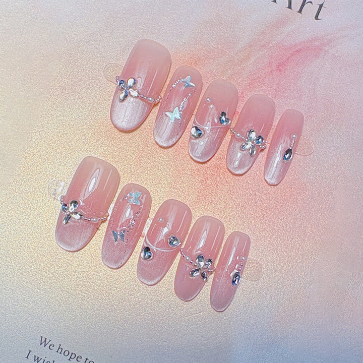 Decorative Press-On Nail Set Bowlift