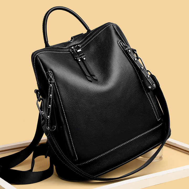 Premium Leather Backpack Bowlift