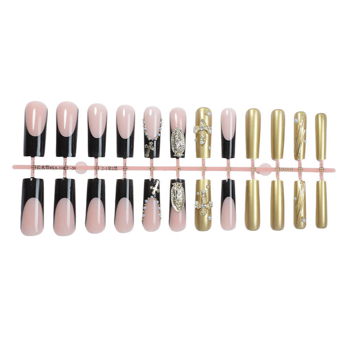 Acrylic nail set with elegant accents and stylish decorations Bowlift