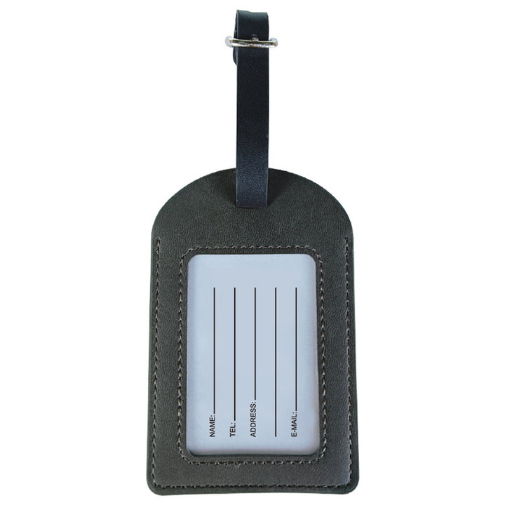 Stylish Leather Luggage Tag Bowlift