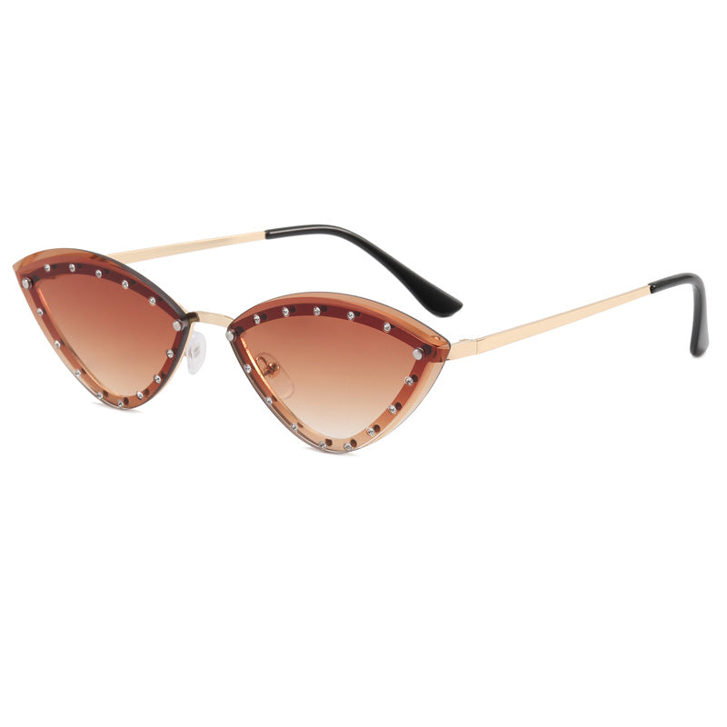 Women's Cat-Eye Sunglasses with Glitter Details Bowlift