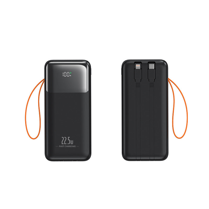 Portable power bank with integrated cable management and fast charging function Bowlift