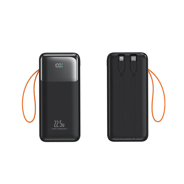 Portable power bank with integrated charging cable and fast charging function Bowlift