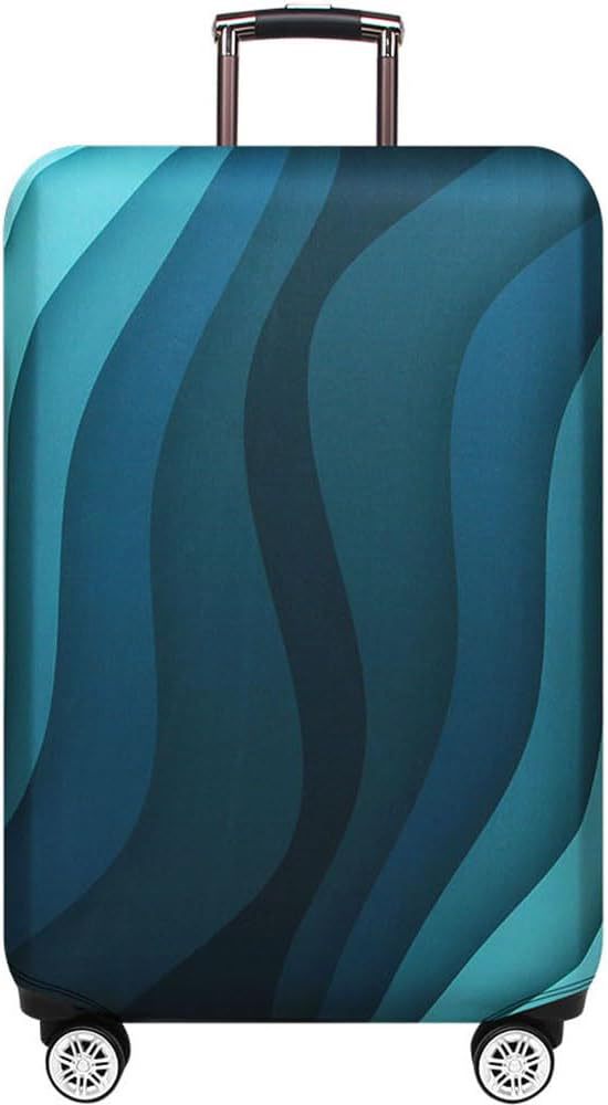 Unisex non-elastic suitcase protective cover with world travel design for hard-shell trolley and spinner wheels Bowlift