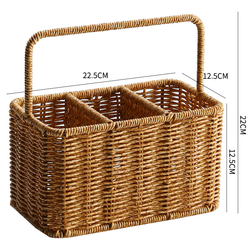 Unisex Handwoven Storage Basket with Dividers Bowlift