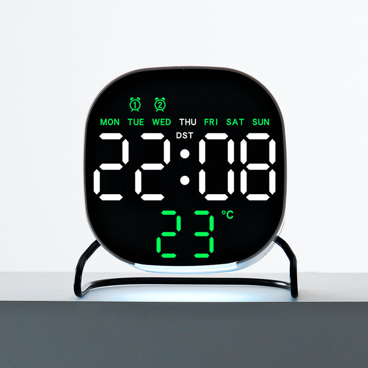 Digital alarm clock with temperature and calendar display Bowlift