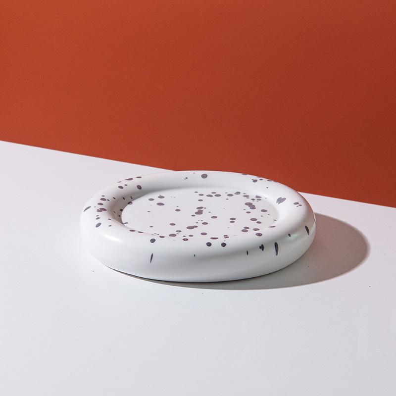 Elegant Curved Ceramic Serving Plate