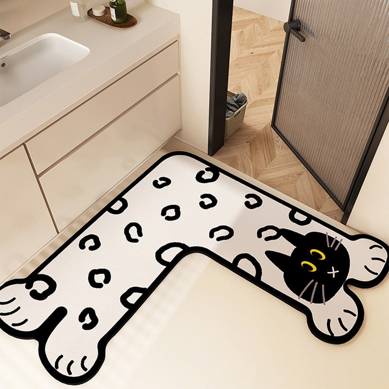 Fun-Filled Cartoon-Themed Bath Mat Bowlift