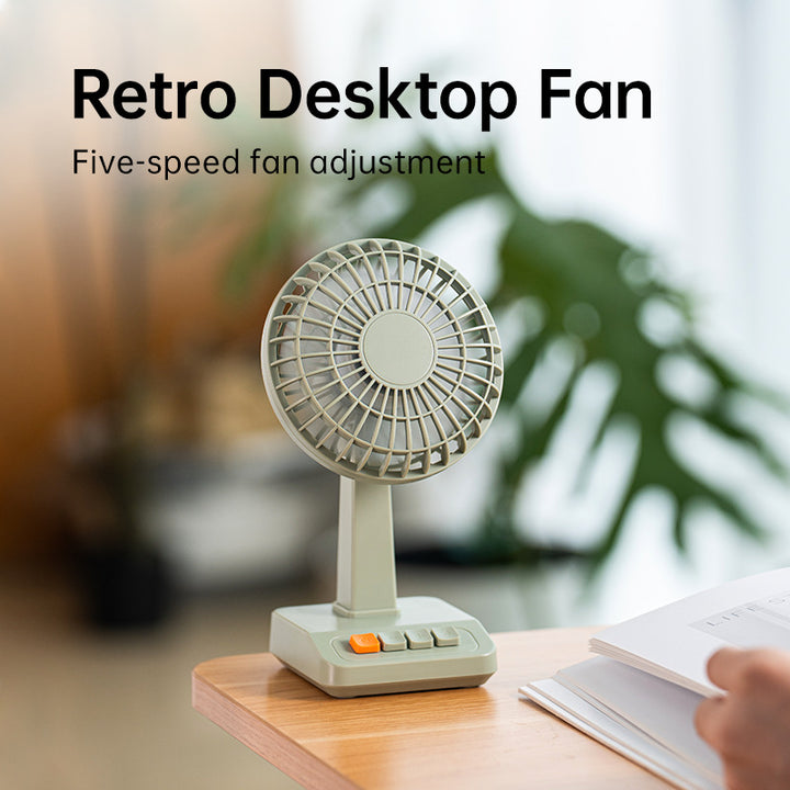 Unisex nan portable rechargeable ergonomic desk fan with adjustable tilt and multi-speed controls Bowlift