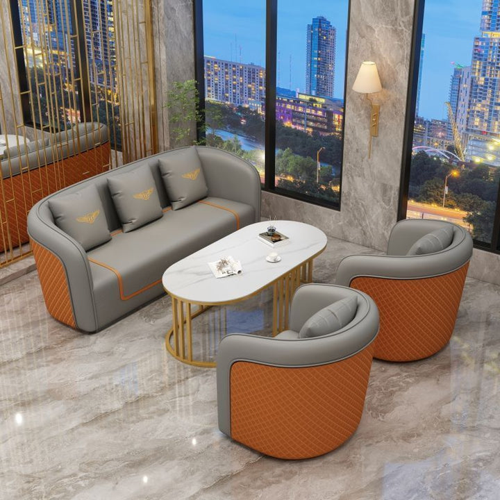 Luxury Upholstered Sofa Set Bowlift