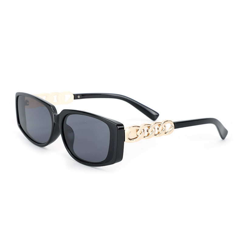 Women's square designer sunglasses with gold details Bowlift