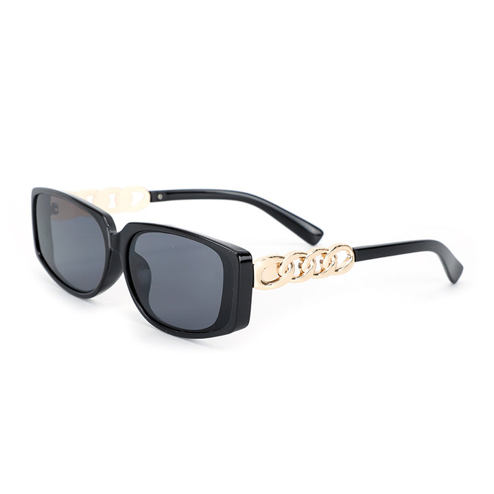 Women's square designer sunglasses with gold details Bowlift