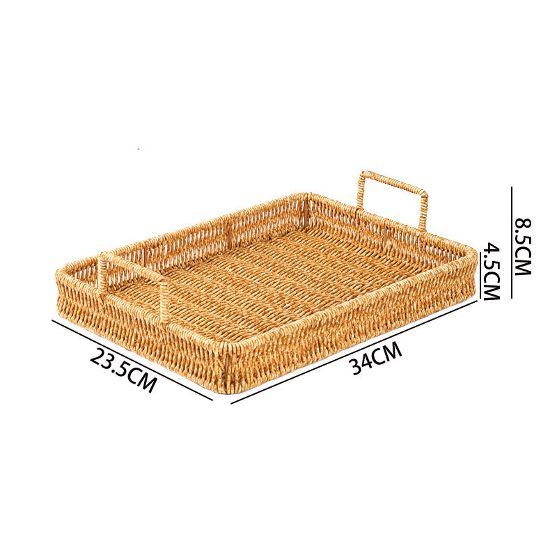 Rustic Woven Food Serving Tray Bowlift