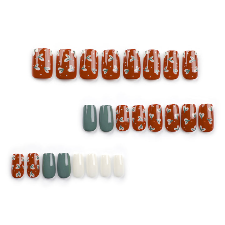 Elegant artificial nails with creative heart decorations Bowlift