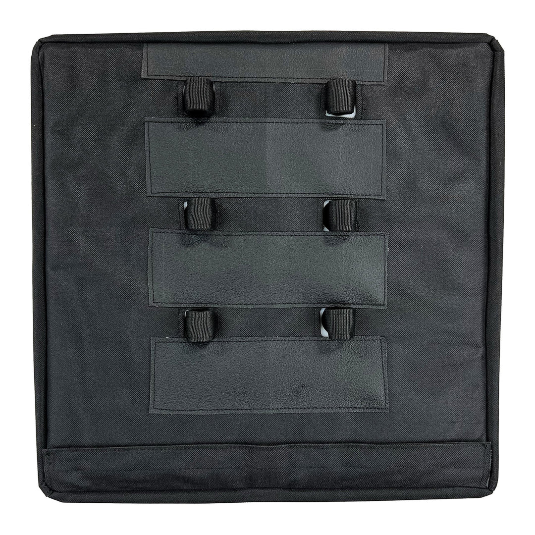 collapsible fabric storage cube organizer with reinforced base and reflective trim Bowlift