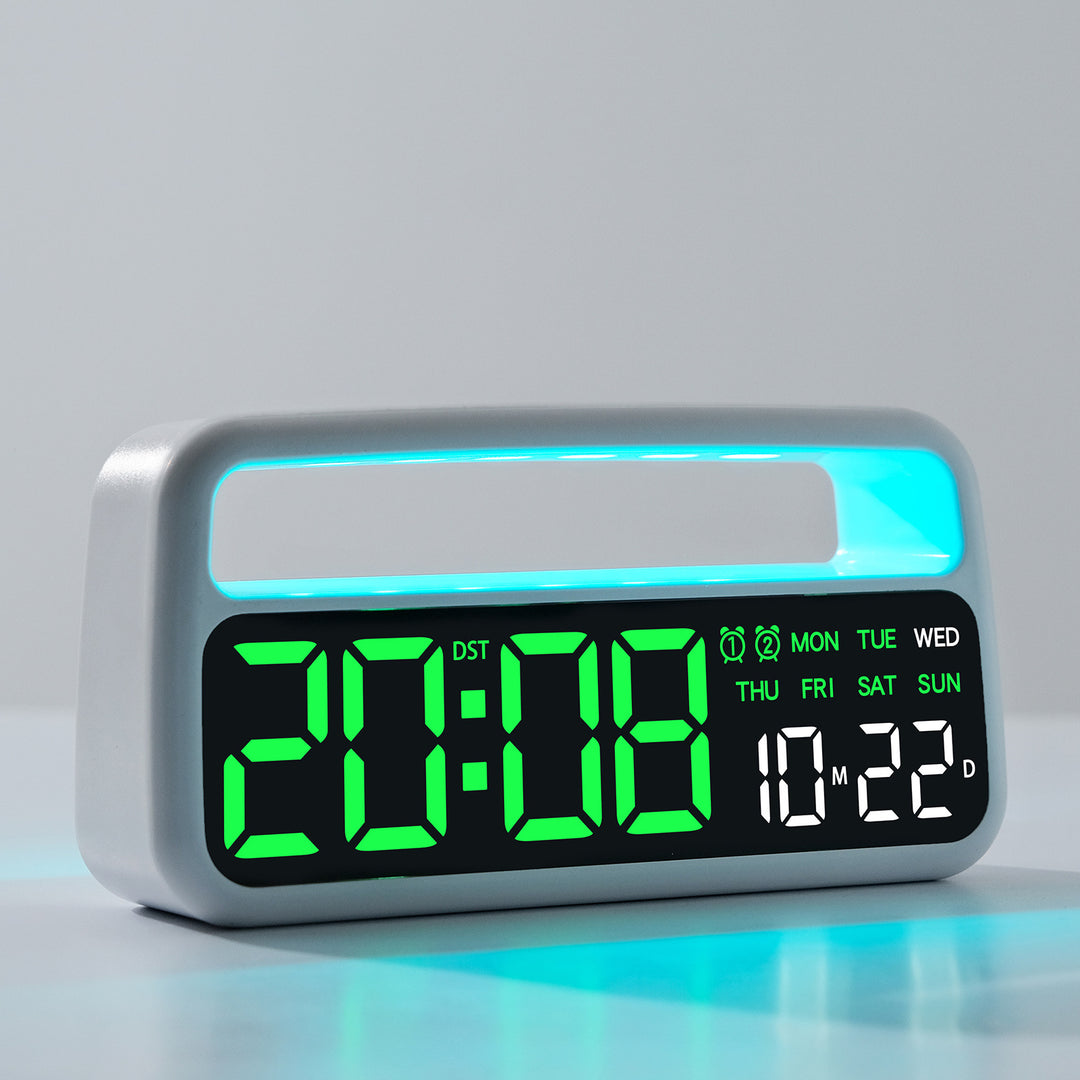 Digital Alarm Clock with Large LED Display and Smart Features Bowlift