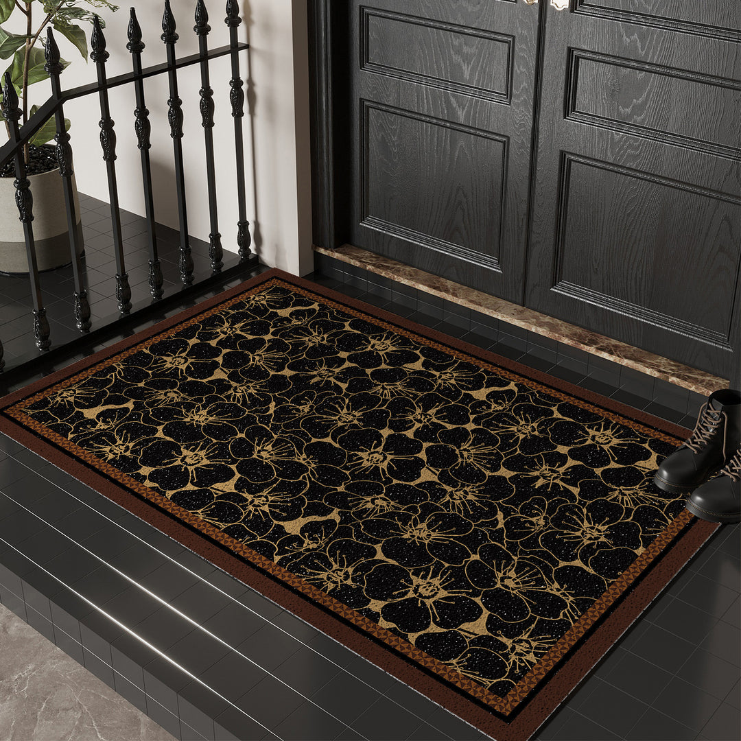 Floral Print Decorative Entry Mat Bowlift