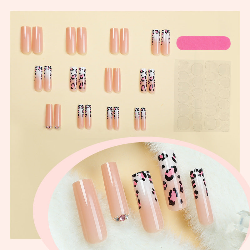 Artistic Leopard Print Press-On Nail Kit Bowlift