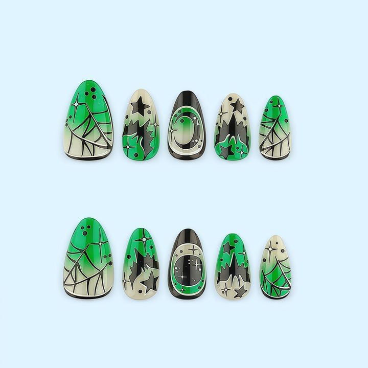 Creative Halloween Design Fake Nails Bowlift