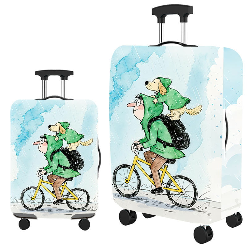 Unisex hard shell suitcase with a playful cat design Bowlift