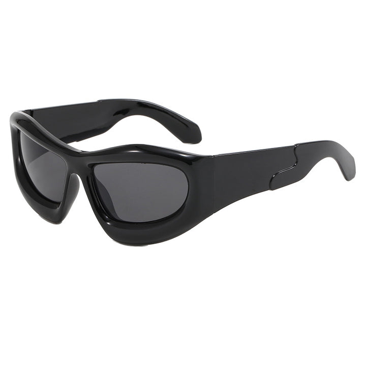 Women's Sporty Sunglasses with Robust, Geometric Frame Design Bowlift