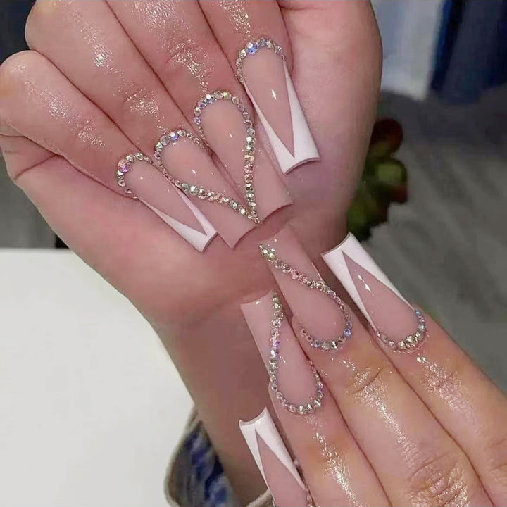 Elegant Glossy Almond-Shaped Press-On Nails Bowlift