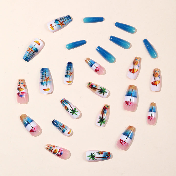 Tropical Beach-Inspired Nail Art Extensions Bowlift