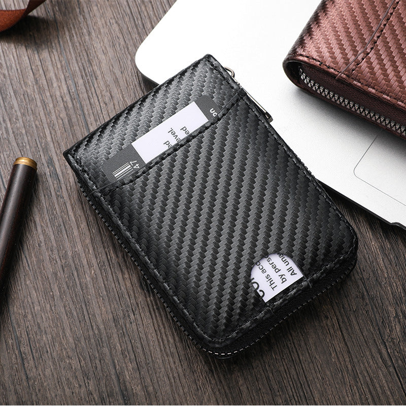 Carbon Fiber Zip-Around Wallet Bowlift