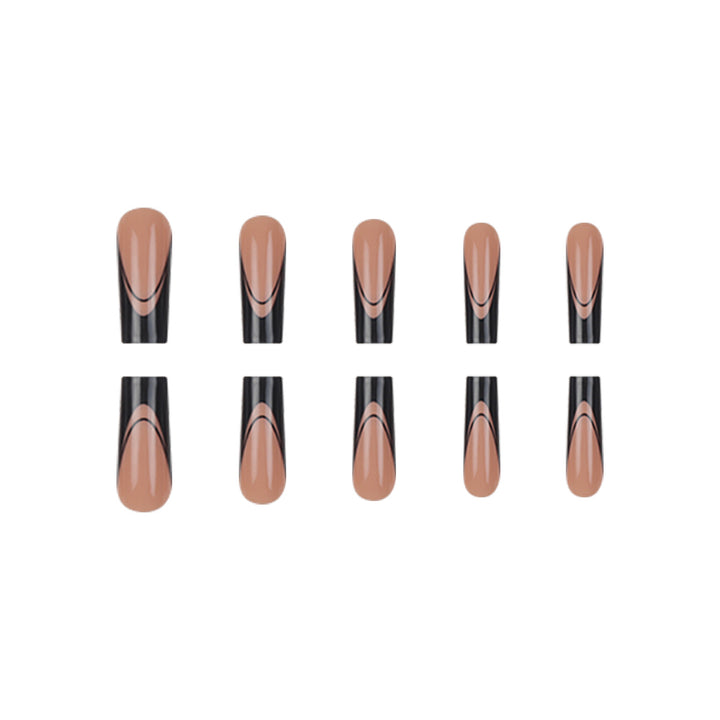 Artistic Long Square Press-On Nails Bowlift