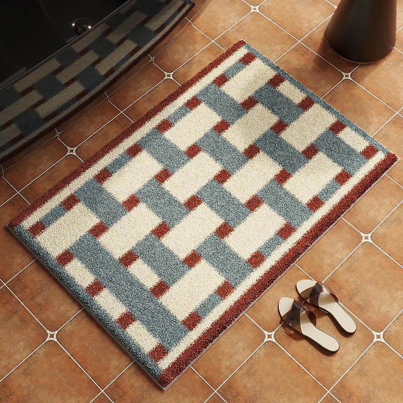 Geometric Patterned Non-Slip Bath Mat Bowlift