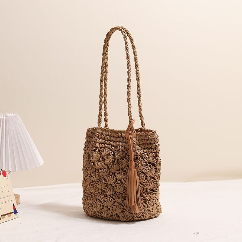 Hand-knotted macrame shoulder bag Bowlift