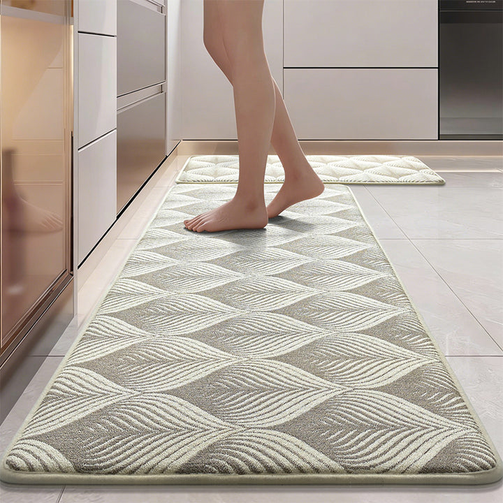 Leaf-Pattern Anti-Fatigue Kitchen Mat