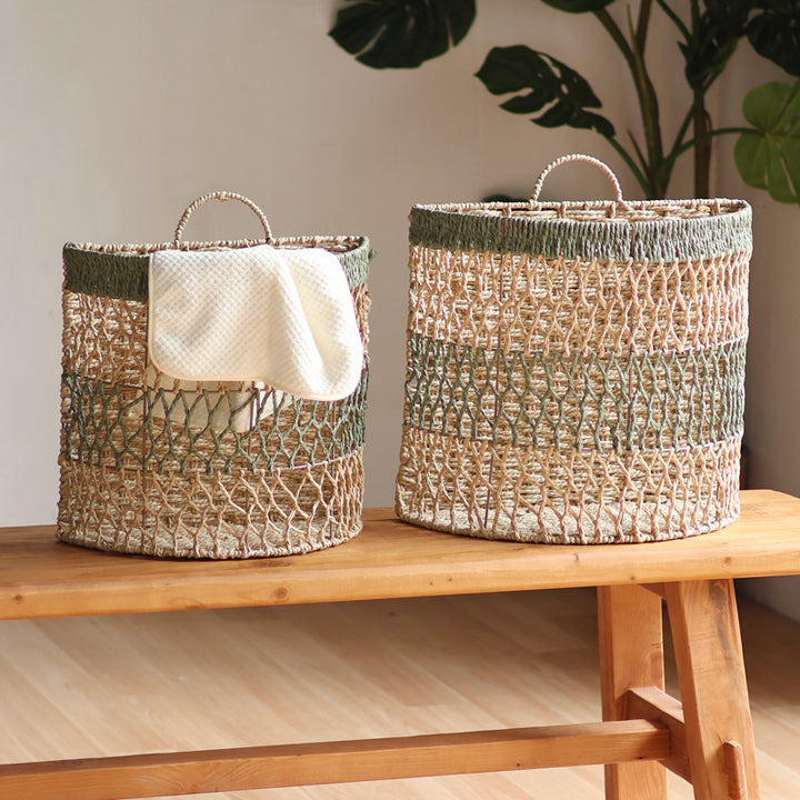 Storage basket with handwoven design Bowlift