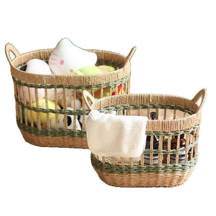 Decorative basket made of woven natural material Bowlift