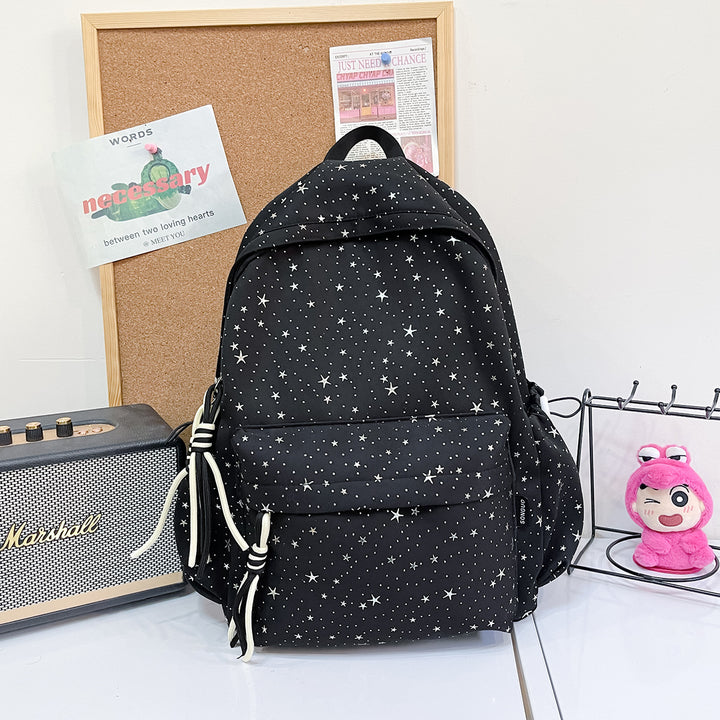 Star-Patterned Casual Backpack