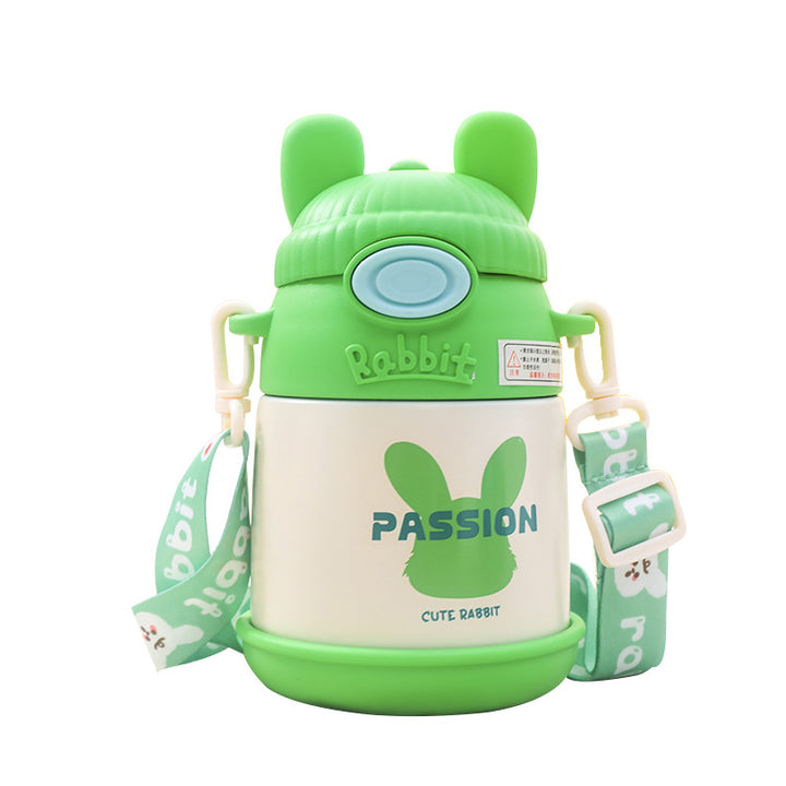 Ladies Insulated Water Bottle with Cute Bunny Design Bowlift