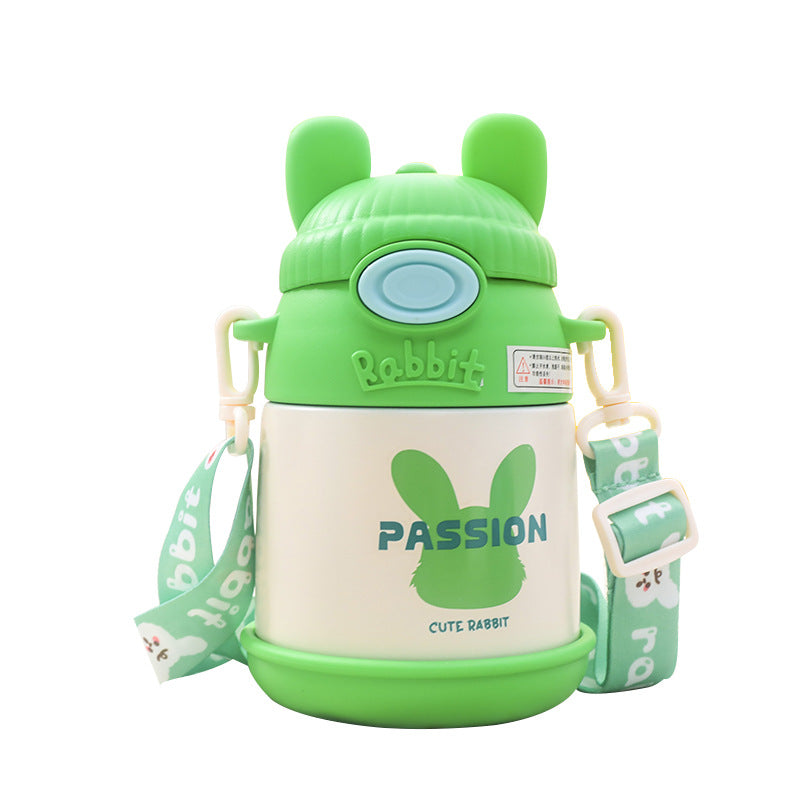Women's Insulated Water Bottle with Cute Bunny Design Bowlift