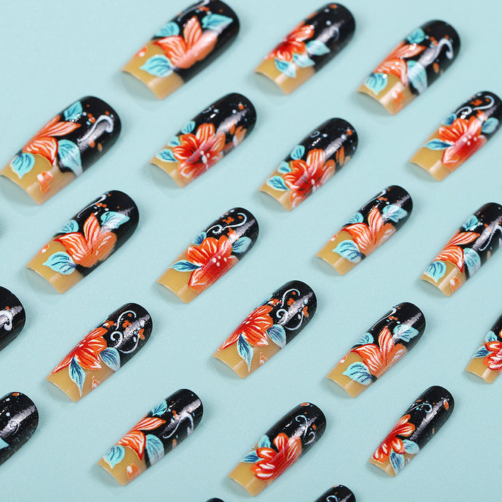 Creative nail art with floral design Bowlift