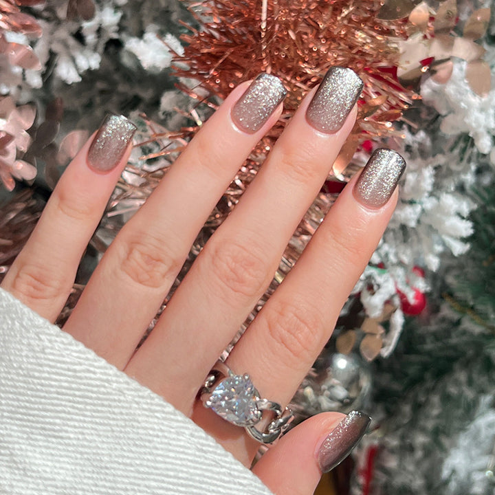 Glittering Nail Extensions Bowlift