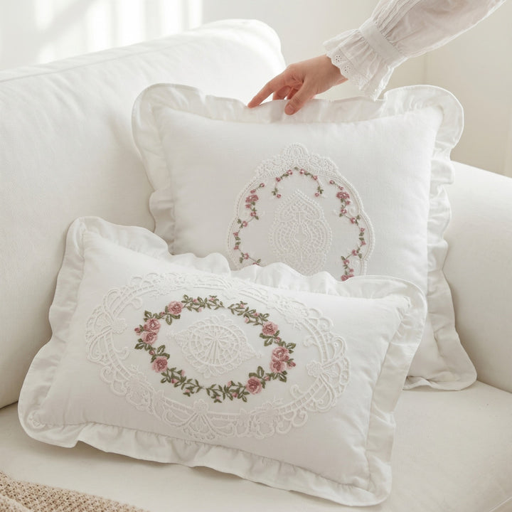 Decorative Embroidered Throw Pillow