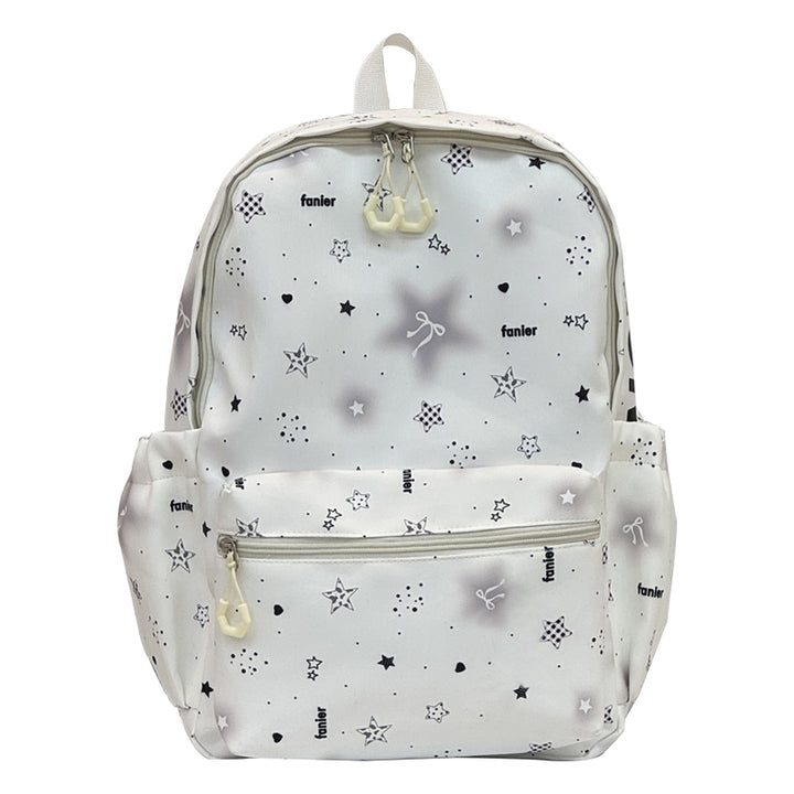 Casual Star-Patterned School Backpack Bowlift