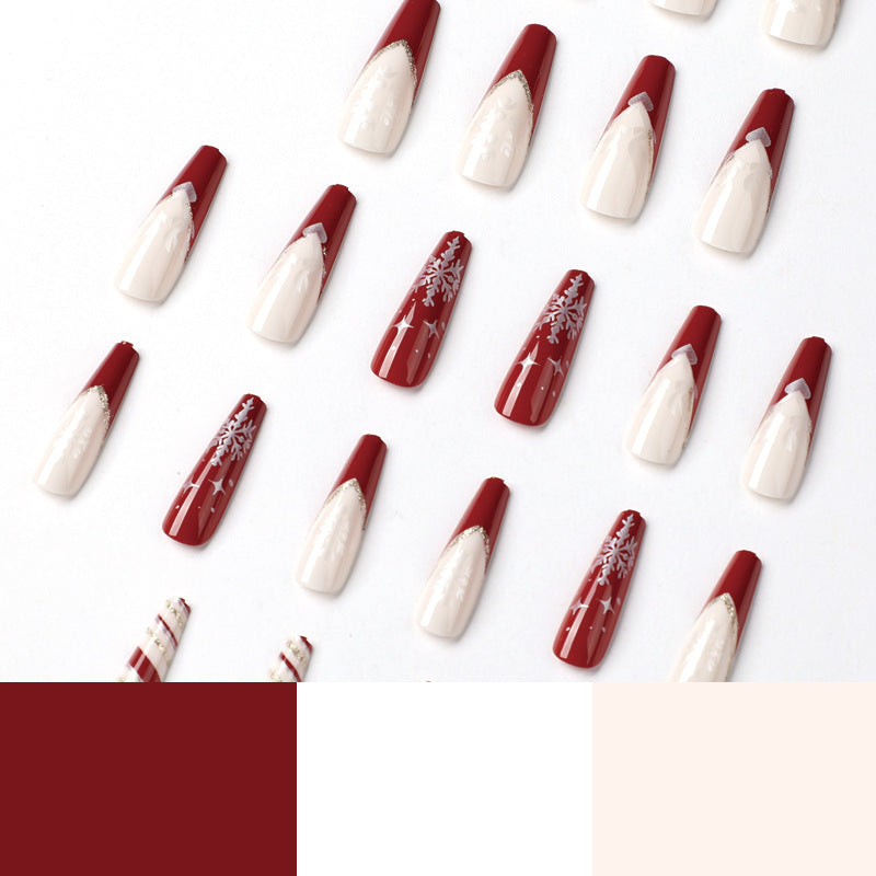Artful Christmas nail art with festive patterns Bowlift