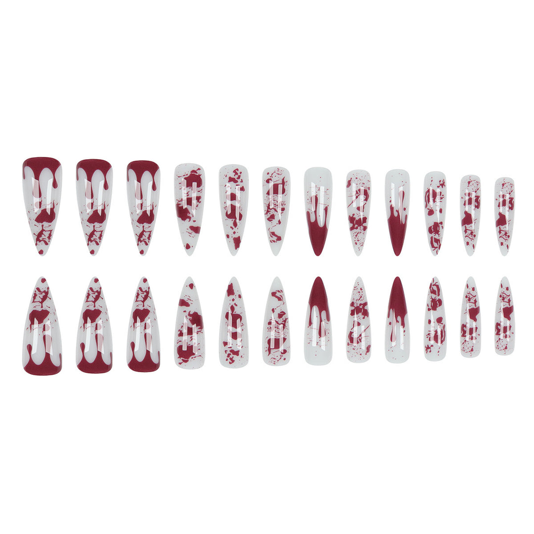 Gothic Blood-Drip Stiletto Nails Bowlift
