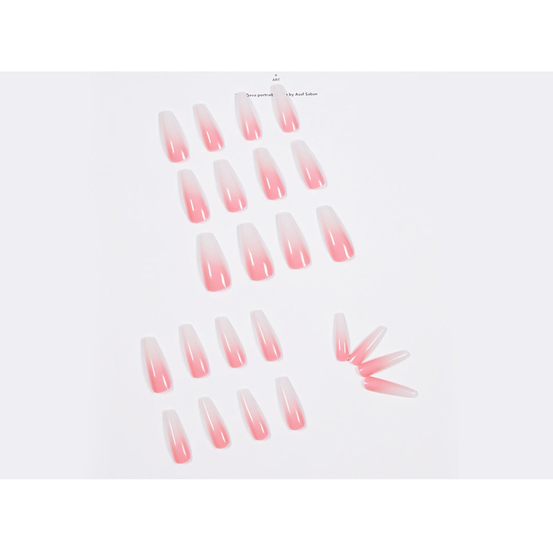 Nail set with stylish ombre design Bowlift