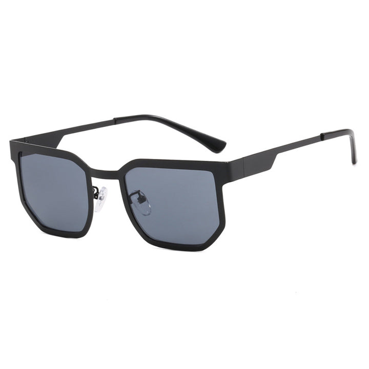 Ladies modern sunglasses in trendy rectangular design with narrow metal frame Bowlift