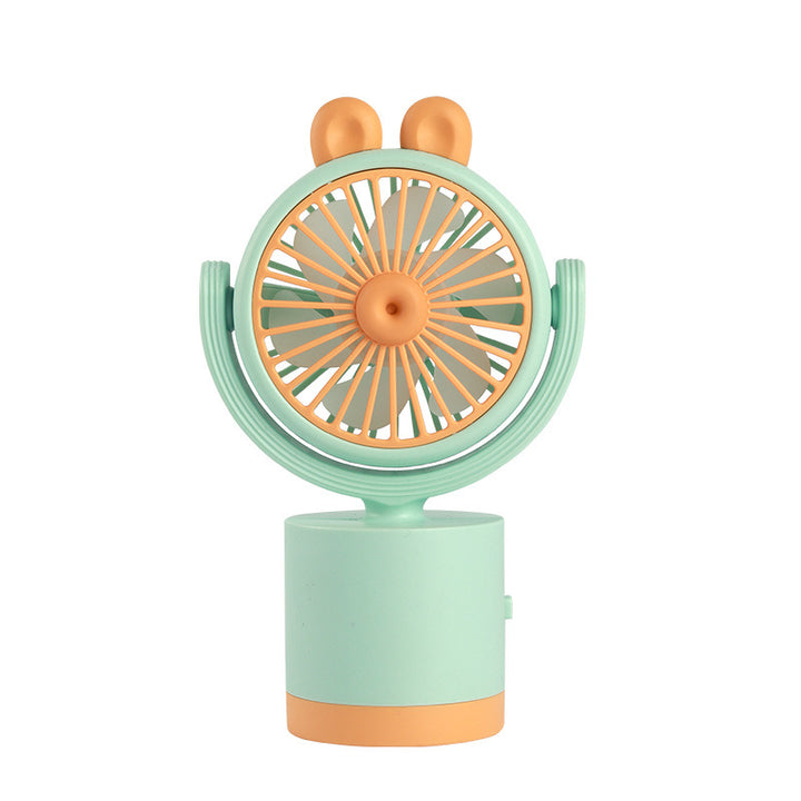 Women's Portable Hand Fan with Cute Animal Ear Design Bowlift