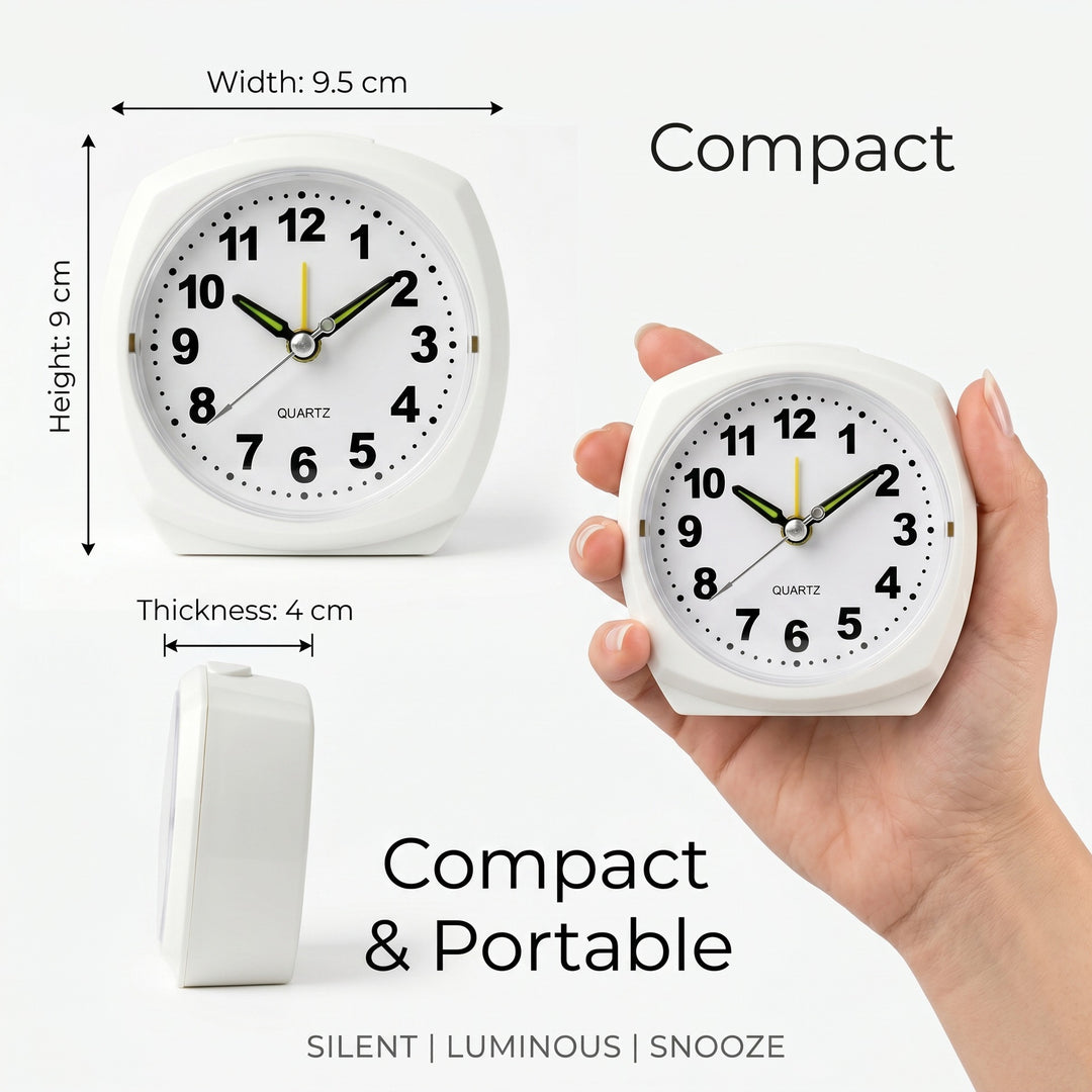 Analog alarm clock with night light and snooze function Bowlift