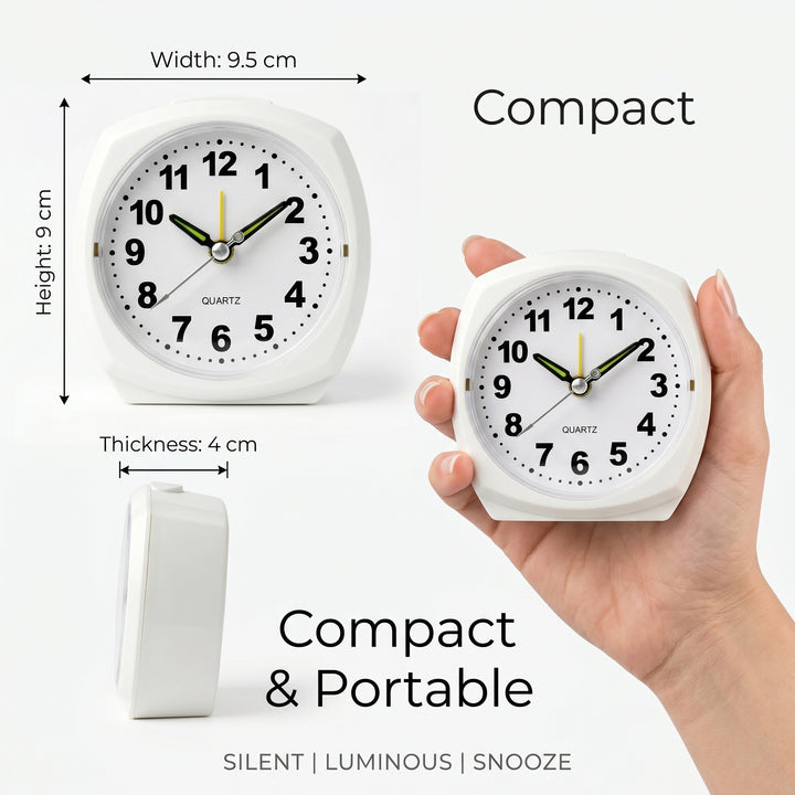 Analog alarm clock with night light and snooze function Bowlift